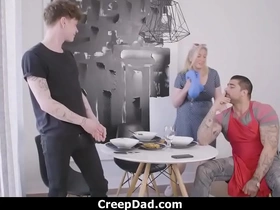 Step daddy loves dominating his young